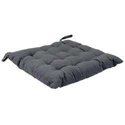 Lot de 4 Coussins de chaise en coton Gris foncé, 38 x 38 cm -PEGANE-