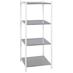 Etagère salle de bain blanc-chromé Dim : L40 x H103 x P35 cm
