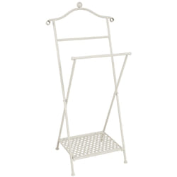 Pegane - Valet de nuit blanc-teinte Dim : L46 x H98 x P35 cm