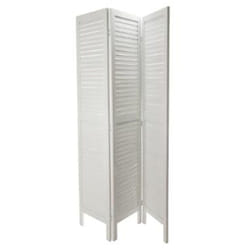 Paravent Brocante en Blanc 3 pans de 40 cm x Hauteur 170 cm Pegane