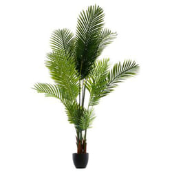 Pegane - lot de 2 palmiers artificiels en Polyéthylène et ciment - Dim : H170 cm
