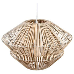 Suspension en rotin coloris beige - Dim : H30 x D45 cm Pegane