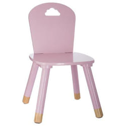 Pegane - lot de 2 Chaises douceur rose pour enfant en bois - Dim : L28x l50 x H28 cm