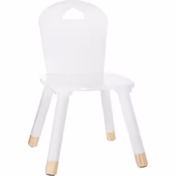 lot de 2 Chaises douceur blanc pour enfant en bois - Dim : L28x l50 x H28 cm