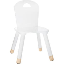 lot de 2 Chaises douceur blanc pour enfant en bois - Dim : L28x l50 x H28 cm