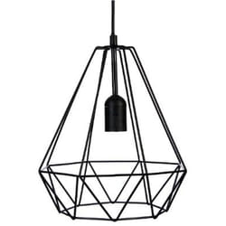 Pegane - Suspension en métal coloris noir - Dim : H28.5 x D25 cm