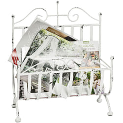 Pegane - porte revues coloris blanc antique - Dim : l 37 x p 18 x p 44 cm