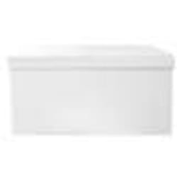 Coffre banc pliable en polyuréthane coloris blanc - Dim : H 37.5 x L 76 x P 37.5 cm