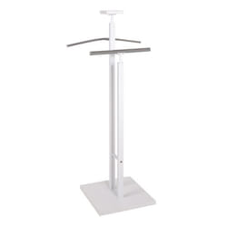 Valet de chambre blanc-chromé PEGANE - Contemporain - Design - Métal - L 33 x P 33 x H 109 cm