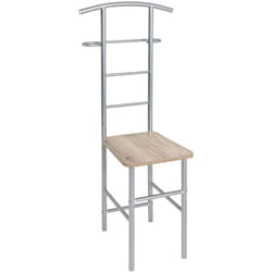 Valet coloris alu-chêne San Remo - Dim : l 46 x p 46 x h 109 cm Pegane