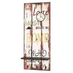 Garderobe murale coloris noir - Dim : l 40 x p 14 x h 100 cm Pegane