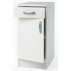 Meuble Bas de cuisine coloris blanc - Dim : 40,1 x 85 x 60 cm - PEGANE -