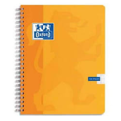 Lot de 10 Cahiers ESSENTIAL spiralé 100 pages Quadrillé 5 x 5 Format 17 x 22 cm. Couverture carte