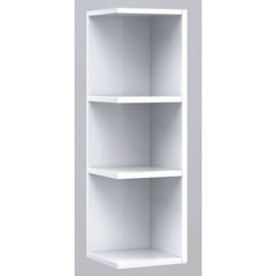 Pegane - tagère d'angle coloris blanc brillant, 65 x 20 x 21 cm