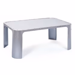 Table basse - PEGANE - Argent - Métal - 110 x 70 x 45 cm