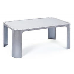 Table basse - PEGANE - Argent - Métal - 110 x 70 x 45 cm