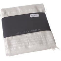 Pegane - Couvre-lit, Jeté de lit en coton coloris ivoire, 160 x 220 cm