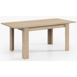 Table Extensible de salle à manger coloris chêne - Dim : h 78 x l 140-190 x p 90 cm