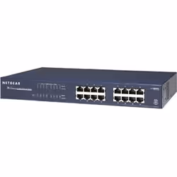 NETGEAR JGS516 ProSafe 16 Port Gigabit Rackmount Switch, 8000 entrées, 1 Gbit/s, 2 Mo, Liaison, Énergie, UL listed (UL 1950)/ ...