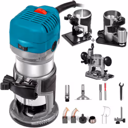 710 W Défonceuse Électrique avec Vitesse : 10 000-30 000 tr/min Vitesse Variable & Réglage Précis de la Profondeur & Design E ...