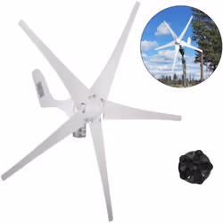 Générateur de Turbine Éolienne 12 V La liste est d'environ 12 V 500 W, kit de générateur d'éolienne à 5 lames de fibre avec c ...