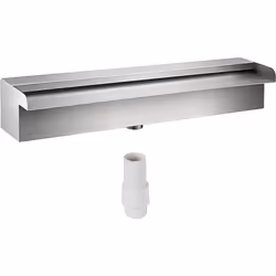 Fontaine de Piscine en Acier Inoxydable 30 cm & Robuste et Résistant à la Corrosion & Un Connecteur Inclus Ce déversoir de ch ...