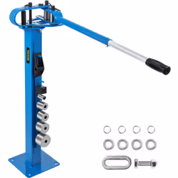 Cintreuse de Métal de Type Sol 2,5 cm à 7,6 cm Capacité de Travail de 2,5 à 7,6 cm & Poignée Télescopique de 117 cm & 7 Matri ...
