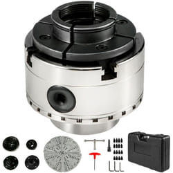 Vevor - Mandrin de Tour a 4 Mors 95 mm Mandrin a Centrage Automatique, Mandrin de Precision a 4 Machoires Auto-centrant en Acier avec Adaptateur