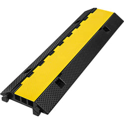 Rampe de Protection de Cable 22,000 lbs Rampe de Cache-Cable 3 Canaux Passe Cable Sol Protecteur de Cable Sol Goulotte Passe Cable Couvre Cable
