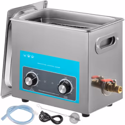 Nettoyeur à Ultrasons de 6,5 L avec Chauffage Ce nettoyeur à ultrasons à haute efficacité est utilisé pour les travaux de net ...
