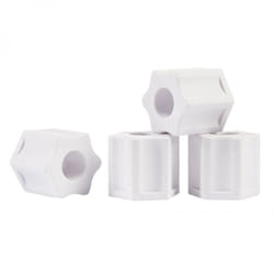 Hayward - Lot de 4 écrous de compression pour chlorinateur de piscine - Blanc - CLX220HPAK4