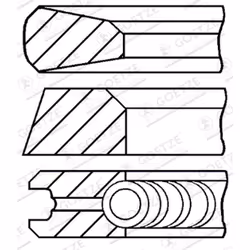 Jeu de segments de piston GOETZE 08-784821-00
