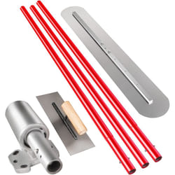 Truelle de Macon 1200 x 200 mm, Truelle de Beton en Acier, Truelle Maconnerie 3 Poignees de 1.8 m, Truelle de Platrage Support Reglable, Truelle de