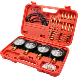 Vevor - Kit de Jauges a Vide de Synchronisation de Carburateur 4 Pieces, Depressiometre Carburateur avec Adaptateurs Courts et Longs, Synchronisateur