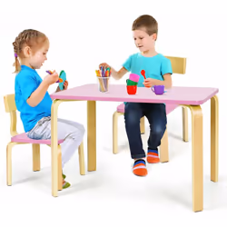 Description générale Notre ensemble de meubles pour enfants est fabriqué en bois courbé de première qualité, peint avec une p ...