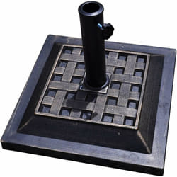 Costway - Pied de parasol en Résine avec Motif Exquis, Base de Parasol pour Mât de Parapluie φ38mm ou φ48mm, Convient pour Balcon, Jardin, Plage,