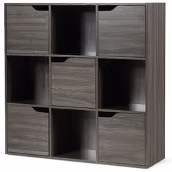 Description générale L'armoire à 3 niveaux est un meuble de rangement polyvalent qui se compose de 9 cubes, dont 5 sont dotés ...