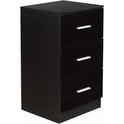 Caisson de Bureau Meuble de Rangement avec 3 Tiroirs pour Lettre,Dossiers et Documents Noir - Costway