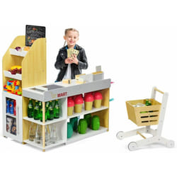 COSTWAY Table pour enfants, Jouet de Supermarché pour Enfant, 3 Ans+