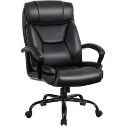 COSTWAY Chaise de Bureau, Pivotante Fauteuil de Bureau Ergonomique Réglable, en Hauteur par Levier de Levage