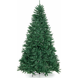 Costway - Sapin de Noël Artificiel 225 cm, 2254 Branches en pvc, Support en Métal Pliable, à Charnières, Arbre de Noël, Installation Rapide, pour