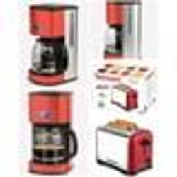 Cafetière - H.Koenig - MG30 - 12 tasses - 1000W - Programmable - Inox Rouge