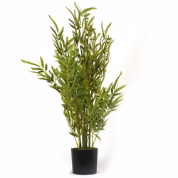 Apportez une touche de zénitude à votre intérieur avec cette plante artificielle Bambou avec tronc en plastique et feuilles e ...