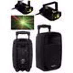 ENCEINTE SONO PORTABLE 8’’ PRO PARTY KARAOKE BLUETOOTH USB MSD + MICRO MAIN SANS FIL + TELECOMMANDE MEGABASS TWS + Laser