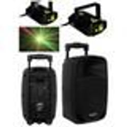 ENCEINTE SONO PORTABLE 8’’ PRO PARTY KARAOKE BLUETOOTH USB MSD + MICRO MAIN SANS FIL + TELECOMMANDE MEGABASS TWS + Laser