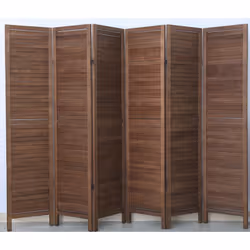 Aménagez votre intérieur avec à ce paravent design en bois de 6 panneaux, coloris brun. Pratique et fabriqué en bois de haute ...