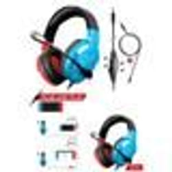 Casque Gamer - Spirit of Gamer - BLEU ET ROUGE - Haut-parleurs 50 mm - Microphone rétractable - Confortable