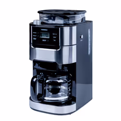TORNADO TCM-1025A-GS, Machine à café filtre, 1,5 L, Café en grains, Café moulu, Broyeur intégré, 1050 W, Noir