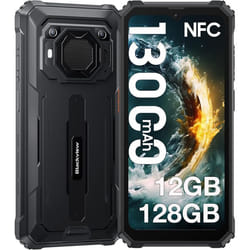 Blackview BV6200 pro Smartphone Robuste 12Go + 128Go 13000mAh 6.56 Android 13 13MP Enceinte Smart-K Box Double SIM 4G GPS - Noir