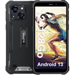 OUKITEL WP32 Smartphone Robuste 8Go RAM + 128 Go ROM Caméra 20MP 60 6300mAh Android 13 GPS NFC Double SIM 4G - Noir
